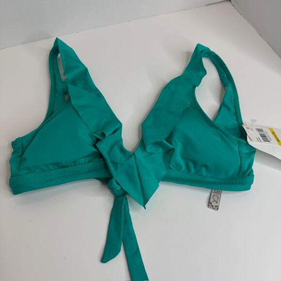 Becca Virtue Socialite Ariella Ruffle Halter Top Large Jasper - Picture 10 of 12